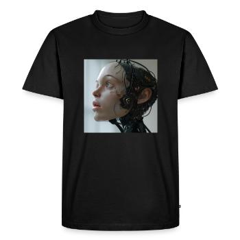 AI - Men's Premium Organic T-Shirt - black - Front - Nico (187cm)