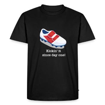 Soccer Soccer Boot Funny Saying - Men's Premium Organic T-Shirt - black - Front - Nico (187cm)