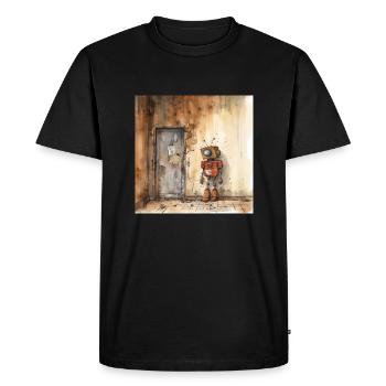 Vieux robot abandonné rouillé 4 - T-shirt Premium bio Homme - noir - Devant - Nico (187cm)