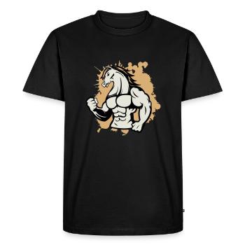 Cheval Fort - T-shirt Premium bio Homme - noir - Devant - Nico (187cm)