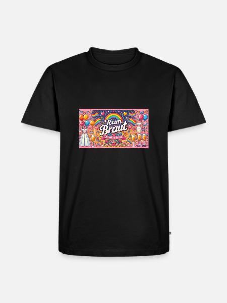 Team Braut - Männer Premium Bio T-Shirt - Schwarz