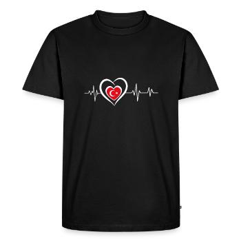 battement de cœur Turquie - T-shirt Premium bio Homme - noir - Devant - Nico (187cm)