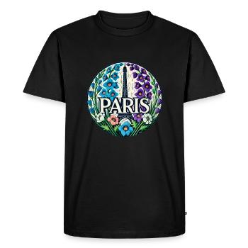 Paris - T-shirt Premium bio Homme - noir - Devant - Nico (187cm)