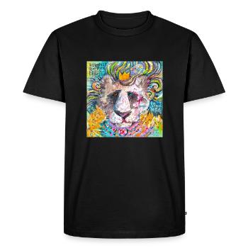 Smash Lion - T-shirt Premium bio Homme - noir - Devant - Nico (187cm)