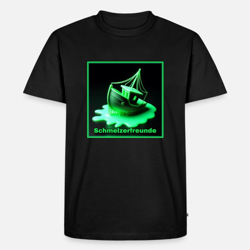 3D Drucker - Schmelzerfreunde - Männer Premium Bio T-Shirt - Schwarz
