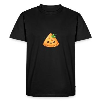 Samosa heureux - T-shirt Premium bio Homme - noir - Devant - Nico (187cm)