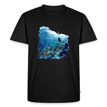 The fascination of diving with a tank - Men's Premium Organic T-Shirt - black - Front - Nico (187cm)
