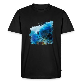 Vol à voile en apesanteur pendant la plongée - T-shirt Premium bio Homme - noir - Devant - Nico (187cm)