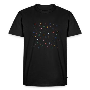 Climbing Wall - Men's Premium Organic T-Shirt - black - Front - Nico (187cm)