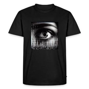 design7 - T-shirt Premium bio Homme - noir - Devant - Nico (187cm)