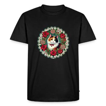 Noël victorien en calicot - T-shirt Premium bio Homme - noir - Devant - Nico (187cm)