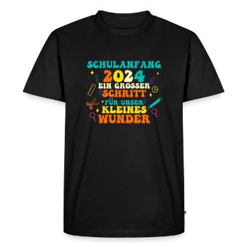 Parents : Scolaire, Enfant, École primaire, Première année, Inscription - T-shirt Premium bio Homme - noir - Devant - Nico (187cm)