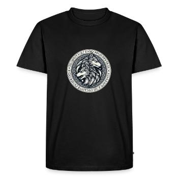 Rune Wolf Gifts - Men's Premium Organic T-Shirt - black - Front - Nico (187cm)