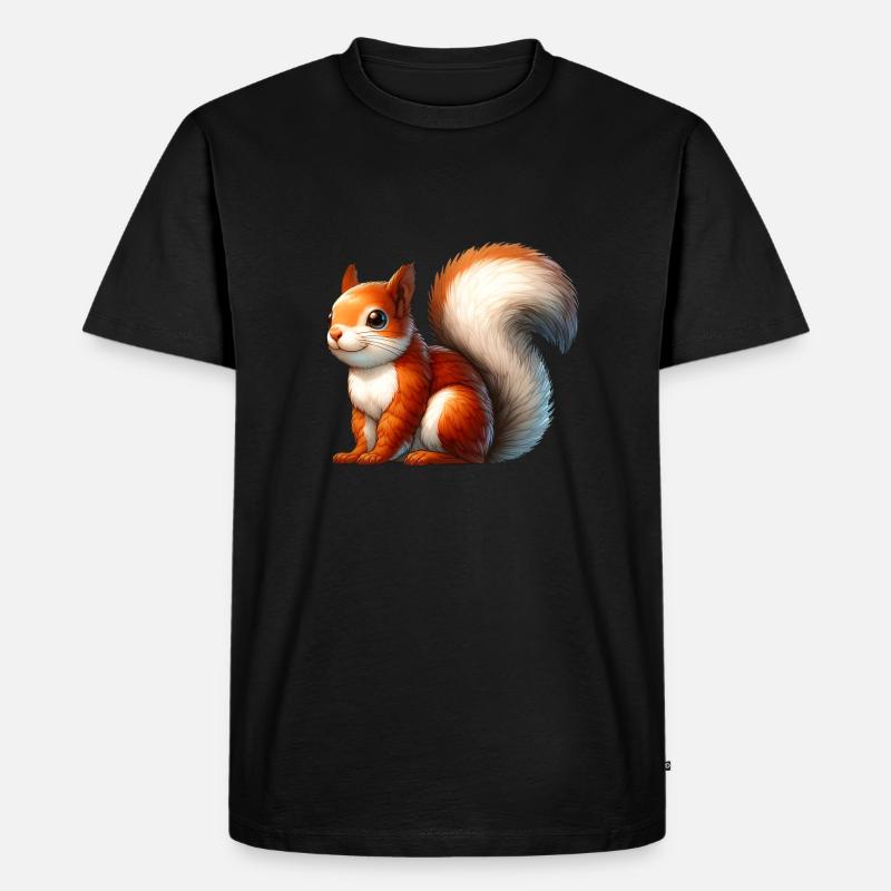Tierisches Eichhörnchen - Männer Premium Bio T-Shirt - Schwarz