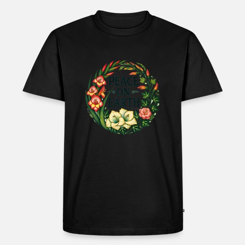Friede auf Erden - Männer Premium Bio T-Shirt - Schwarz