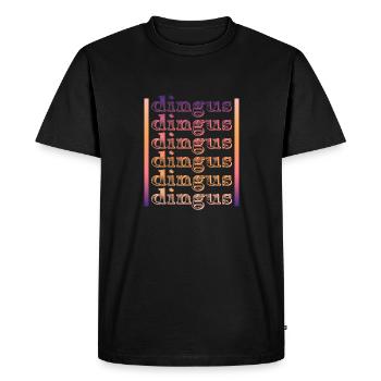 Dingus - Mot drôle - T-shirt Premium bio Homme - noir - Devant - Nico (187cm)