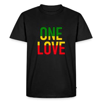 ONE LOVE - Musique Reggae - Musik - T-shirt Premium bio Homme - noir - Devant - Nico (187cm)