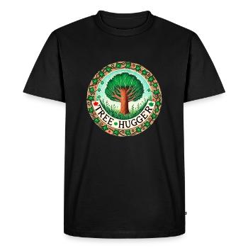 Tree Hugger - Men's Premium Organic T-Shirt - black - Front - Nico (187cm)