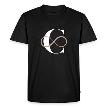 Lettre c infinie - T-shirt Premium bio Homme - noir - Devant - Nico (187cm)