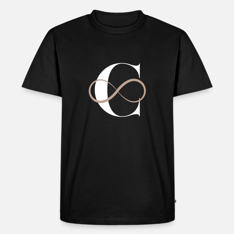 Unendlicher Buchstabe c - Männer Premium Bio T-Shirt - Schwarz