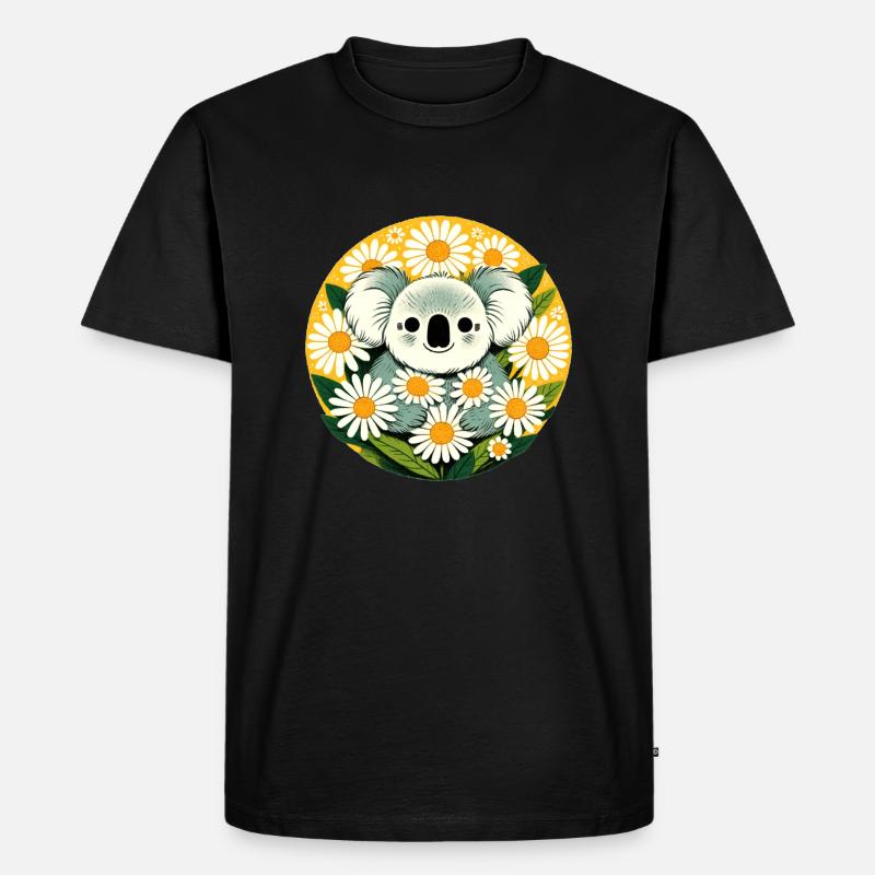 Koala - Männer Premium Bio T-Shirt - Schwarz
