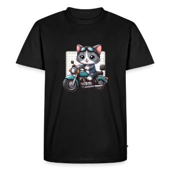 Soft Kitty Gifts - Men's Premium Organic T-Shirt - black - Front - Nico (187cm)