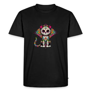 Sugar Skull Gift - Men's Premium Organic T-Shirt - black - Front - Nico (187cm)