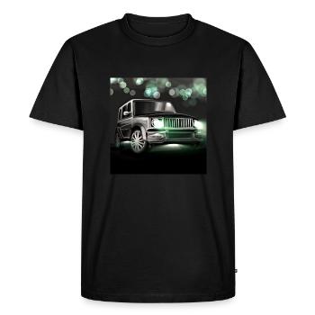 Cool green car picture - Men's Premium Organic T-Shirt - black - Front - Nico (187cm)