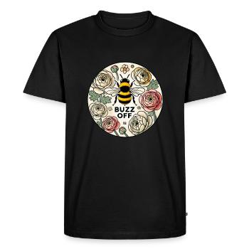 Buzz Off Bee - T-shirt Premium bio Homme - noir - Devant - Nico (187cm)
