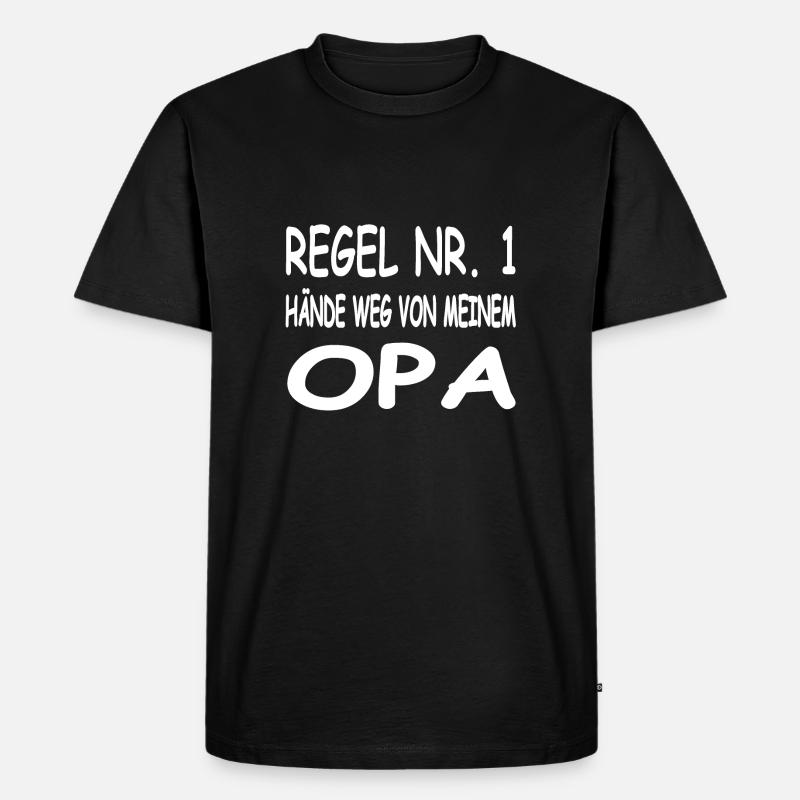Opa - Männer Premium Bio T-Shirt - Schwarz