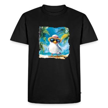 Holidays under palm trees: pure relaxation - Men's Premium Organic T-Shirt - black - Front - Nico (187cm)