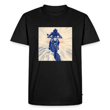 Motocyclette - T-shirt Premium bio Homme - noir - Devant - Nico (187cm)