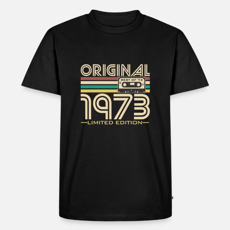 Original '73 Retro - Männer Premium Bio T-Shirt - Schwarz