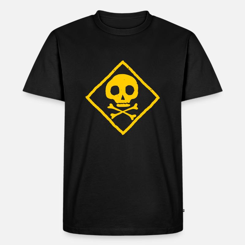 Schädel und Knochen - Männer Premium Bio T-Shirt - Schwarz