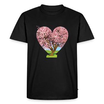 Blossom - Men's Premium Organic T-Shirt - black - Front - Nico (187cm)