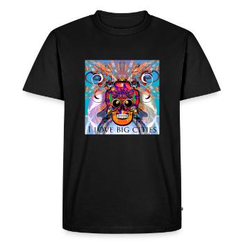 Cité du Crâne - T-shirt Premium bio Homme - noir - Devant - Nico (187cm)