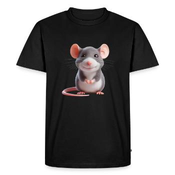 Souris 3 - T-shirt Premium bio Homme - noir - Devant - Nico (187cm)