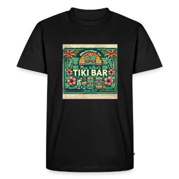 Mum & Dads Tiki Bar - Men's Premium Organic T-Shirt - black - Front - Nico (187cm)