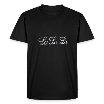 LA LA LA - T-shirt Premium bio Homme - noir - Devant - Nico (187cm)