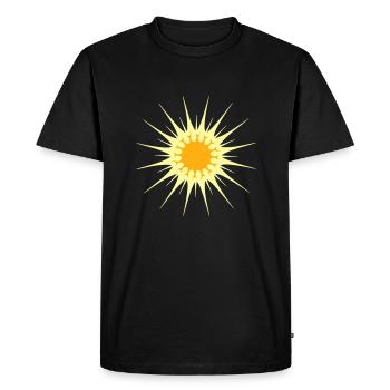 Rayons de soleil brillants Lumière Lumière Chaleur - T-shirt Premium bio Homme - noir - Devant - Nico (187cm)