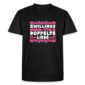 Maman de jumeaux - T-shirt Premium bio Homme - noir - Devant - Nico (187cm)