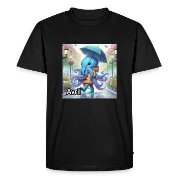 AVRIL - T-shirt Premium bio Homme - noir - Devant - Nico (187cm)