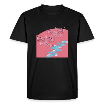 Sakura - T-shirt Premium bio Homme - noir - Devant - Nico (187cm)