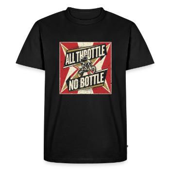 Pour les fans de motocross : Seule la vitesse compte - T-shirt Premium bio Homme - noir - Devant - Nico (187cm)