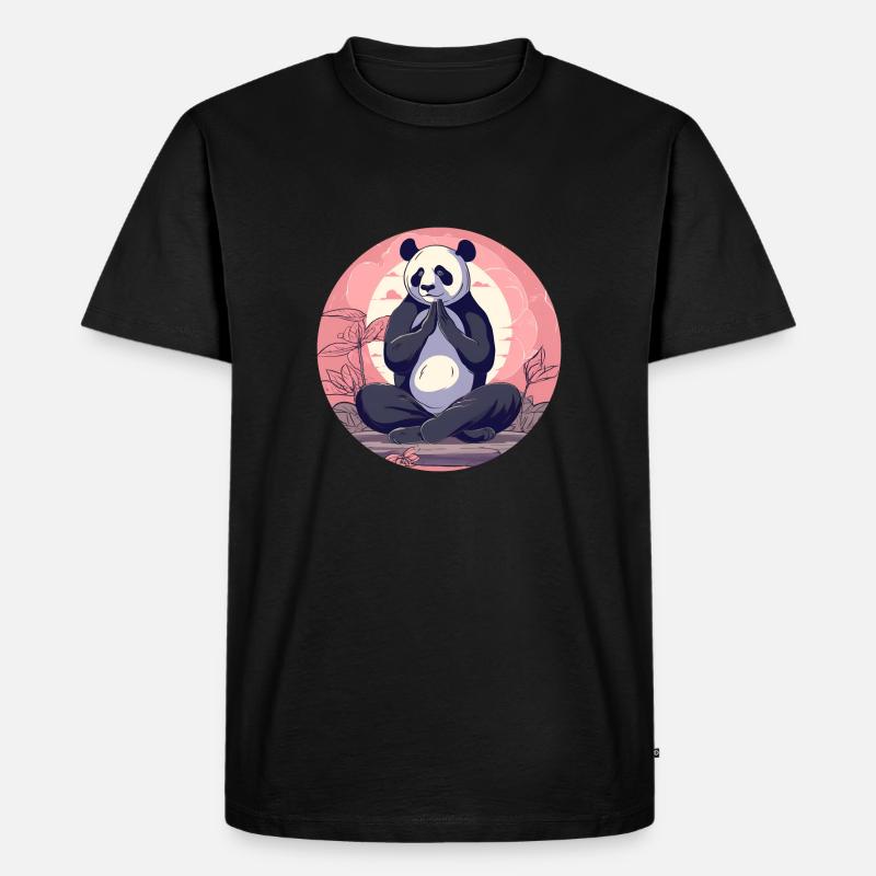 Ein Zen-Panda - Männer Premium Bio T-Shirt - Schwarz