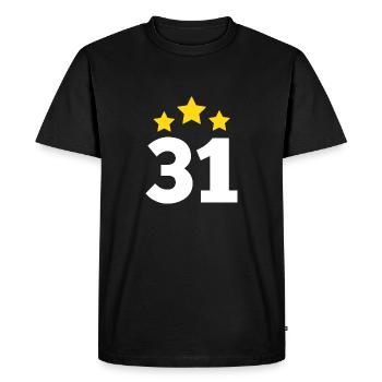 31 Year Old Star - 31st Anniversary Gift - Men's Premium Organic T-Shirt - black - Front - Nico (187cm)