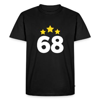 68 ans étoile - cadeau 68e anniversaire - T-shirt Premium bio Homme - noir - Devant - Nico (187cm)