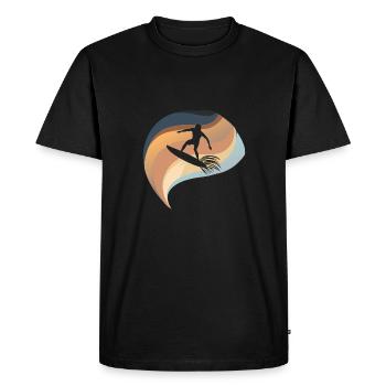 Planche de surf Surfbrett Surfergirl - T-shirt Premium bio Homme - noir - Devant - Nico (187cm)