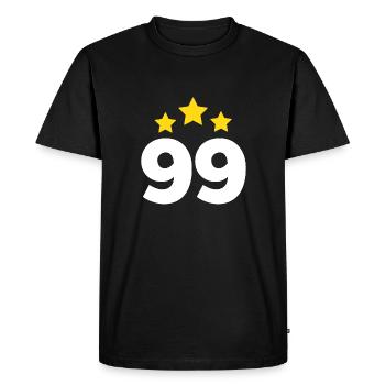 99 Years Star - 99th Anniversary Gift - Men's Premium Organic T-Shirt - black - Front - Nico (187cm)