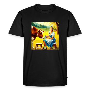 LABOR BAVARIA - T-shirt Premium bio Homme - noir - Devant - Nico (187cm)